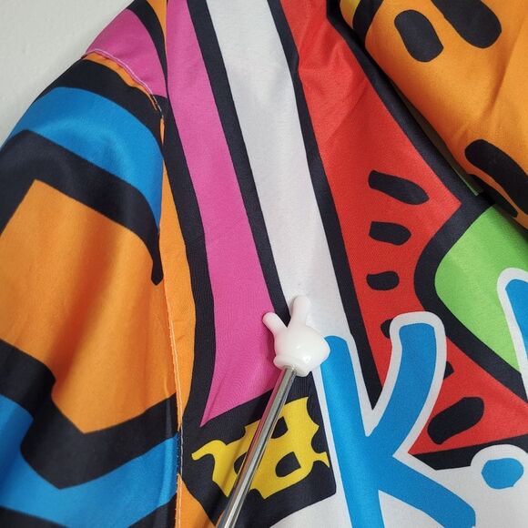 Members Only x Keith Haring colorful graffiti zip front hooded windbreaker XL - Picture 11 of 11